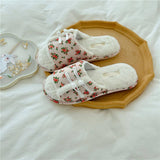CHEONGSAM BUTTONED PLUSH OPEN TOE HOME SLIPPERS_CWMM2987