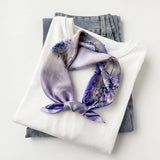 SILK SQUARE SCARF ELEGANT CHINESE FLORAL PRINT_CWASC0814
