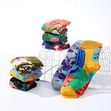 AUTUMN AND WINTER FLORAL MID CALF SOCKS_CWMS1005