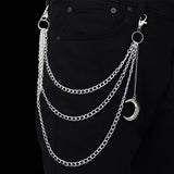 Vintage Moon Pendant Multi Layer Pant Chain_Cwmm0640