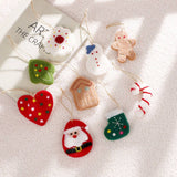 Wool Felt Santa Claus Christmas Ornament Set_Cwmm9909