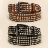 FASHIONABLE RIVET MUSHROOM STUD DIAMOND BELT_CWMM3939