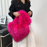 FLUFFY HEART SHOULDER BAG WOMEN PLUSH FUR_CUAB00609