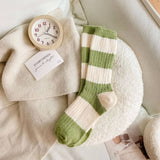 AUTUMN AND WINTER WARM STRIPED MID CALF SOCKS_CWMS1065