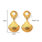 STYLISH 18K STAINLESS STEEL CONCH PEARL EARRINGS_CWMM8904
