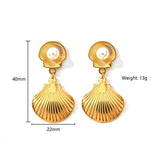 STYLISH 18K STAINLESS STEEL CONCH PEARL EARRINGS_CWMM8904