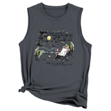 Trendy Loose Fit Tank, Funny Print For Women