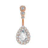 HOT SELLING TEARDROP CZ BELLY BUTTON PIERCING_CWMM9248