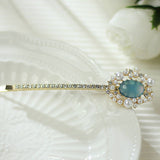RETRO SIDE EXQUISITE RHINESTONE LEAF HAIR CLIP_CWAHA1225