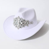 PINK SEQUIN WESTERN COWBOY HAT WITH RHINESTONES_CWAH3627