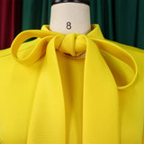 LANTERN SLEEVE HIGH WAIST BOW OVERSIZED DRESS_CWDMD3664