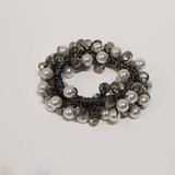 BOHO CRYSTAL PEARL BEADED HAIR TIE CUTE GIRL BAND_CWAHA6779