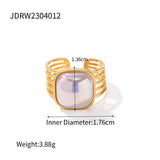 GOLD PLATED RING WITH COLORED NATURAL STONES_CWAJE1236