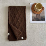 RETRO KNIT SCARF WOOL BLEND REVERSIBLE WRAP_CWASC2355