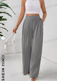 Wide Leg Drop High Waist Slim Casual Pants