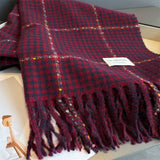 Houndstooth Pattern Winter Warm Cashmere Scarf_Cwasc03266