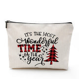 SIMPLE SNOWMAN TOILETRIES PRINTED COSMETIC BAG_CWAB1786