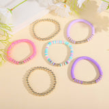 Vintage Clay Round Bead Bracelet Set Jewelry_Cwmm3513