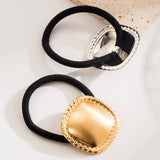 MINIMALIST METALLIC SQUARE ELASTIC HAIR TIE_CWAHA6242