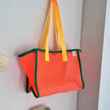 Mesh Contrast Color Beach Travel Storage Bag_Cuab00461
