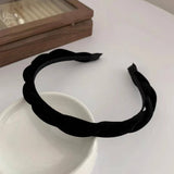 Simple Solid Color Braided Headband Women_Cwaha07742
