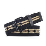 Women Canvas Striped Hollow Air Belt_Cwabe0595