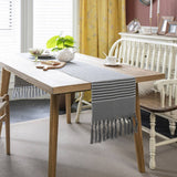 HOUNDSTOOTH TASSEL STYLISH TABLE RUNNER_CWMM1007