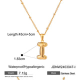 NICHE ALL MATCH TEMPERAMENT GLOSSY LETTER NECKLACE_CWAJE1893