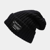 Vintage Letter Patch Knitted Hat_Cwah1622