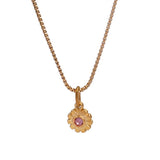 MINIMALIST STAINLESS STEEL MONTHLY STONE NECKLACE_CWMM8843