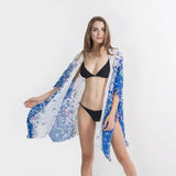 BUTTERFLY PRINT OPEN FRONT KIMONO CARDIGAN_CWASC0791