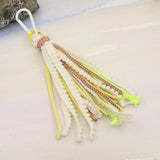 SOLID COLOR BOHEMIAN STYLE LONG TASSEL KEYCHAIN_CWMM3549