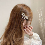 BOW PEARL HAIRPIN DUCKBILL CLIP BANGS CLIP_CWAHA4788