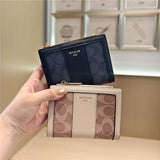 Geometric Pattern Bifold Zip Snap Wallet For Women_Cwab06204