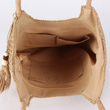 SIMPLE SOLID COLOR PAPER ROPE WOVEN BAG_CWAB4716