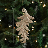 CHAMPAGNE GLITTER PLASTIC CHRISTMAS ORNAMENT_CWMM9756