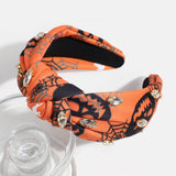 Vintage Rhinestone Skull Knotted Headband