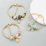 ADJUSTABLE GOLD BEAR RHINESTONE BRACELET_CWMM8626