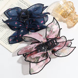 ELEGANT ARTISTIC FLOWER LOVE MESH BOW HAIRPIN_CWAHA2239