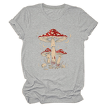 PLAYFUL RED MUSHROOM PRINT WOMENS BASE TEE_CWTTS1510