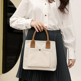 SIMPLE CANVAS UNDERARM HANDBAG TOTE BAG_CWAB1263