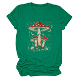 PLAYFUL RED MUSHROOM PRINT WOMENS BASE TEE_CWTTS1510