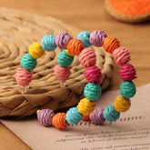 NEW VINTAGE SIMIAN GRASS VINE WOVEN EARRINGS_CWAJE4011