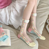2024 NEW FASHION FLOWER TRANSPARENT SOCKS_CWMS0552