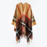 NEW WINTER WARM GRADIENT PLAID TASSEL SHAWL_CWMM2090