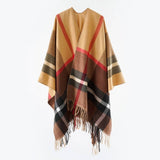 NEW WINTER WARM GRADIENT PLAID TASSEL SHAWL_CWMM2090