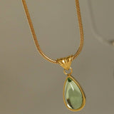 Fashionable Water Drop Blue Ocean Necklace_Cwaje05660