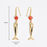 GOLDEN FISH RETRO LITERARY STYLE LONG EARRINGS_CWAJE5118