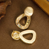 PERSONALIZED HOLLOW COLORFUL ABALONE EARRINGS_CWMM4322