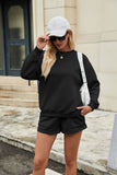 Three-Inch Sweatpants Long Sleeve Sweatshirt Set